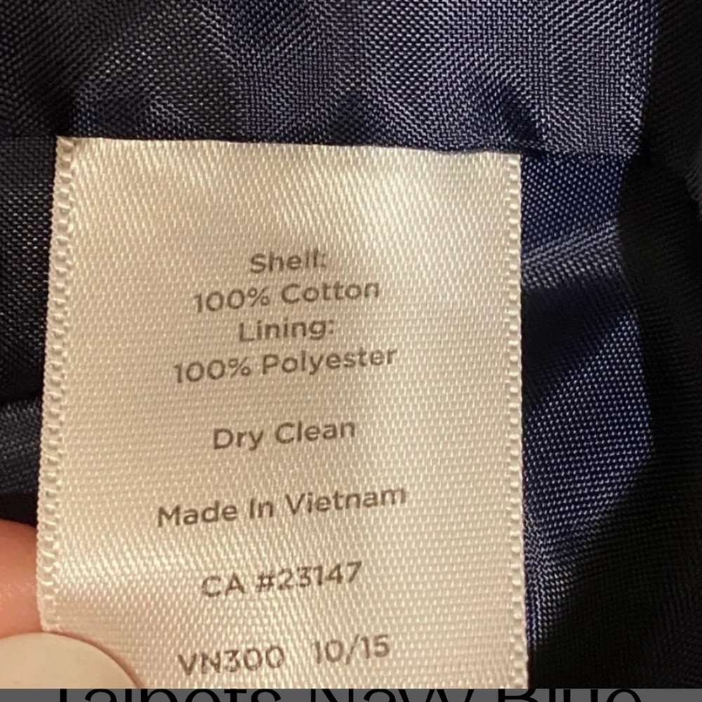 Talbots Navy Blue Swing Jacket Blazer Woven 12 P Petites Preppy Outdoorsy Form - Picture 7 of 10